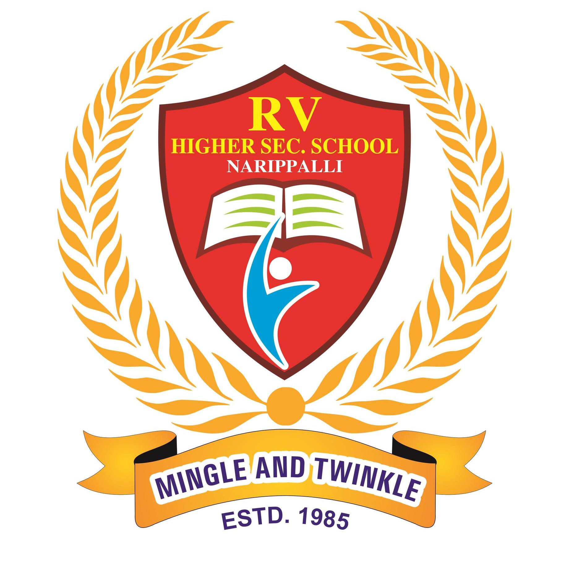 R V Higher Secondary School logo
